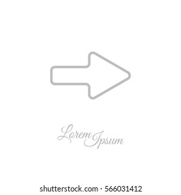 Web line icon. Arrow right