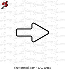 Web line icon. Arrow right