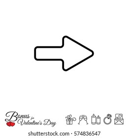 Web line icon. Arrow right