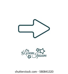 Web line icon. Arrow right