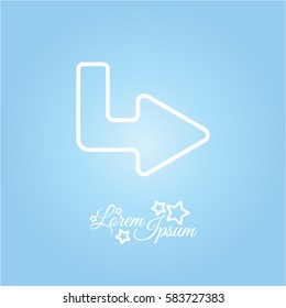 Web line icon. Arrow up - right