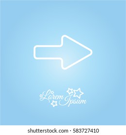 Web line icon. Arrow right