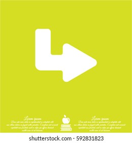 Web line icon. Arrow up - right