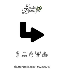 Web line icon. Arrow up - right