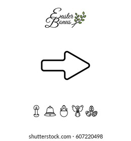 Web line icon. Arrow right