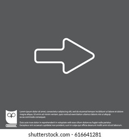 Web line icon. Arrow right