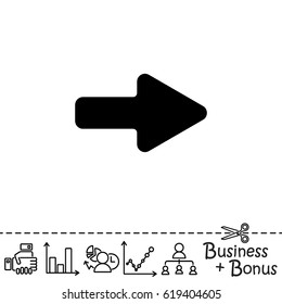 Web line icon. Arrow right