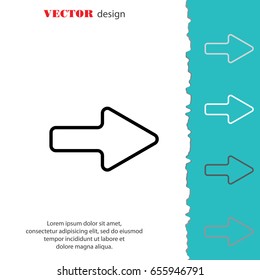 Web line icon. Arrow right