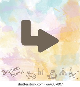 Web line icon. Arrow up - right