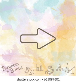 Web line icon. Arrow right