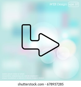 Web line icon. Arrow up - right