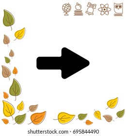 Web line icon. Arrow right