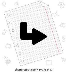 Web line icon. Arrow up - right