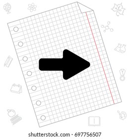 Web line icon. Arrow right