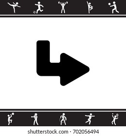 Web line icon. Arrow up - right