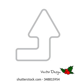 Web line icon. Arrow right-up