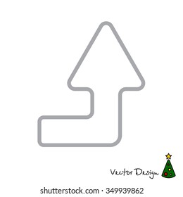 Web line icon. Arrow right-up