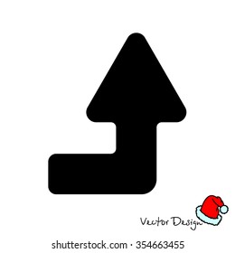 Web line icon. Arrow right-up