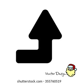 Web line icon. Arrow right-up