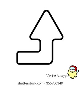 Web line icon. Arrow right-up