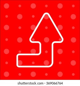 Web line icon. Arrow right-up