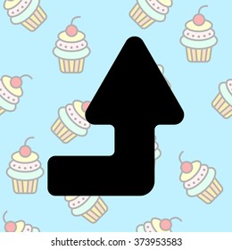 Web line icon. Arrow right-up