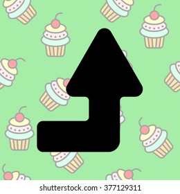 Web line icon. Arrow right-up