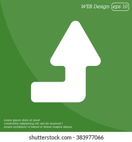 Web line icon. Arrow right-up