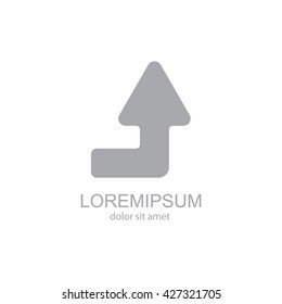 Web line icon. Arrow right-up