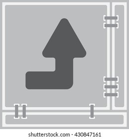 Web line icon. Arrow right-up
