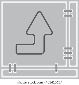 Web line icon. Arrow right-up