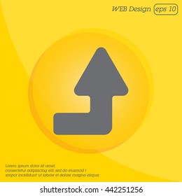 Web line icon. Arrow right-up
