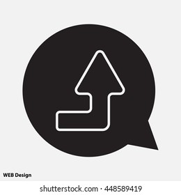 Web line icon. Arrow right-up