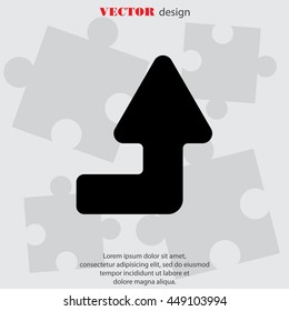 Web line icon. Arrow right-up