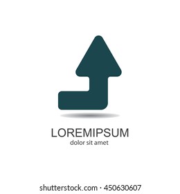 Web line icon. Arrow right-up