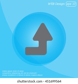 Web line icon. Arrow right-up