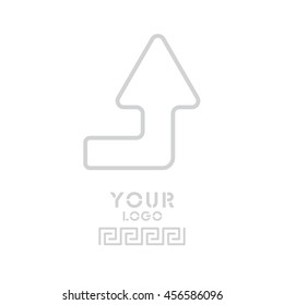 Web line icon. Arrow right-up