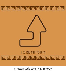 Web line icon. Arrow right-up
