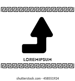 Web line icon. Arrow right-up