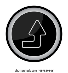 Web line icon. Arrow right-up