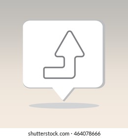 Web line icon. Arrow right-up