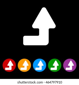 Web line icon. Arrow right-up