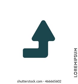 Web line icon. Arrow right-up