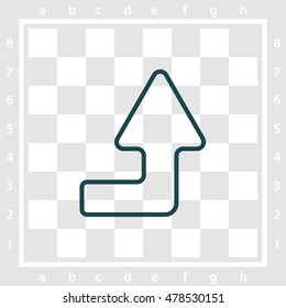 Web line icon. Arrow right-up