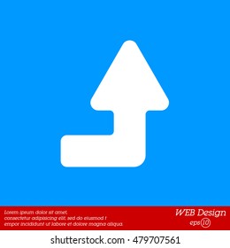 Web line icon. Arrow right-up