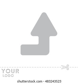 Web line icon. Arrow right-up