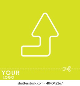 Web line icon. Arrow right-up