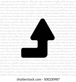 Web line icon. Arrow right-up