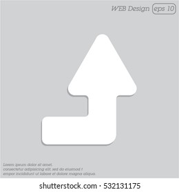 Web line icon. Arrow right-up