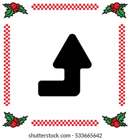 Web line icon. Arrow right-up